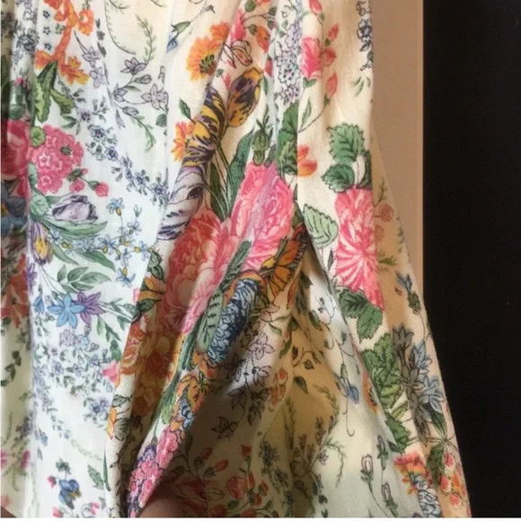 Vintage floral midi a line skirt - Picture 9 of 16